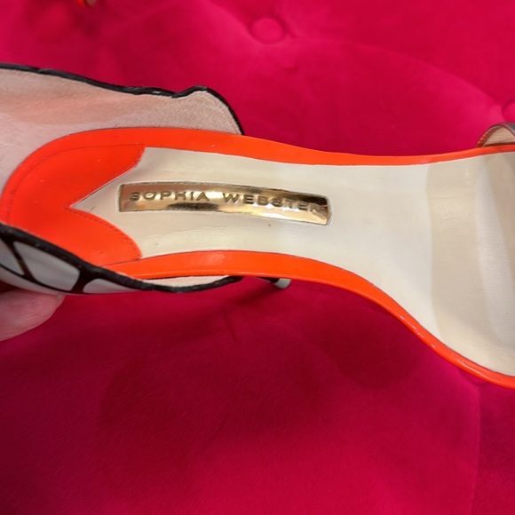 Sophia Webster Orange and Silver Butterfly Heels - Picture 5 of 9
